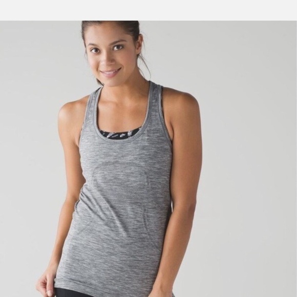 Lululemon Swiftly Tech Racerback Tank Top Slate Heather Gray Size 4 Women’s - Picture 1 of 9